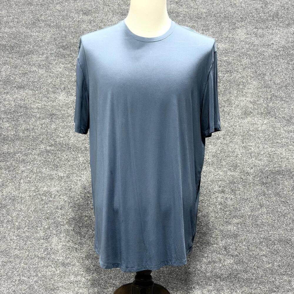 Jack Archer Shirt Mens XL Blue Crewneck Modal Lightweight Short Sleeve Tagless